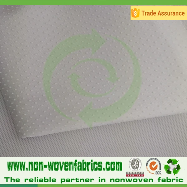 China Textiles Slipper PVC Dotted Anti Slip Non Woven Non Slip Fabric,PP + PVC dot coated material
