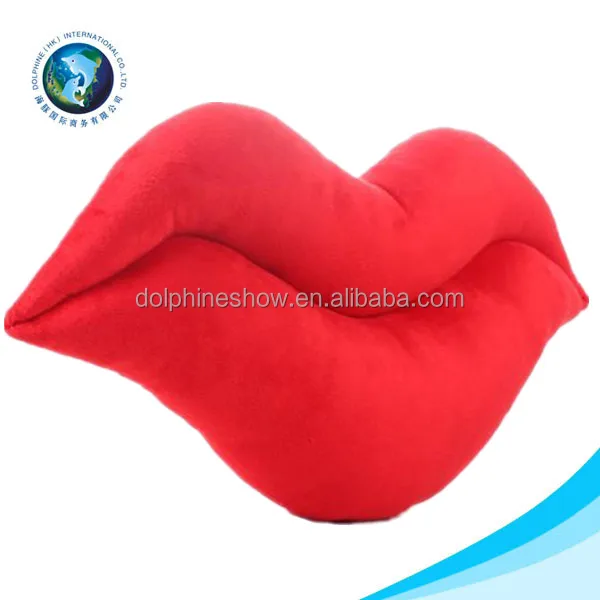 promotional wholesale valentine gift stuffed soft plush red lip