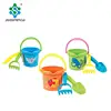 2018 Funny beach toys kids plastic beach toy bucket and spades playsets