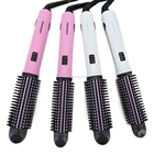 2 in 1 LED Digital Anti Static Ceramic iron Hair Straightener brush for Hair Straightening and curling EPS828