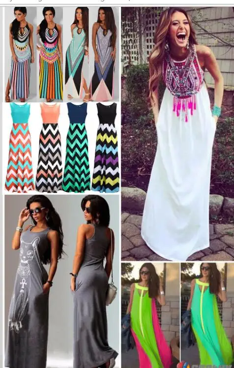 onen 2017 sleeveless printed summer women dresses