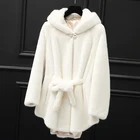 Full mink fur coat ladies wave belt hoodie luxury short fox fur coat parka woman