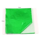 14 x 14 cm Chinese Genuine 1000 sheets Gold Leaf Colorful Taiwan Green Gold Foil Leaf for Decoration Crafts Paste