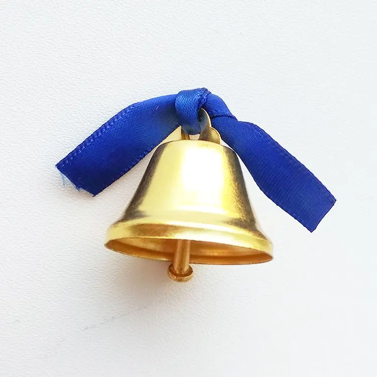metal christmas small bell with ribbon