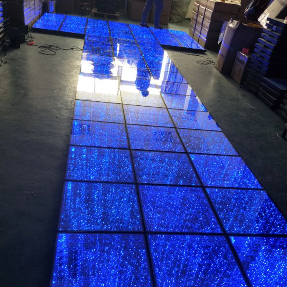 China Manufactured Portable Dmx Led Infinity Glass Dance Floor
