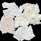 Mitilated textile waste white cotton rag for cleaning