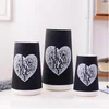 Black and grey simple modern ceramic vases three sets of furnishing furnishings florist material