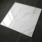 24x24 Carrara Marble look Polished Glazed Porcelain 60X60 Ceramic Tiles Floor