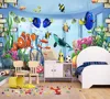 Undersea World Fish Swim Ocean Landscape Wallpaper Concrete Wallpaper Living Room Wallpaper Importers
