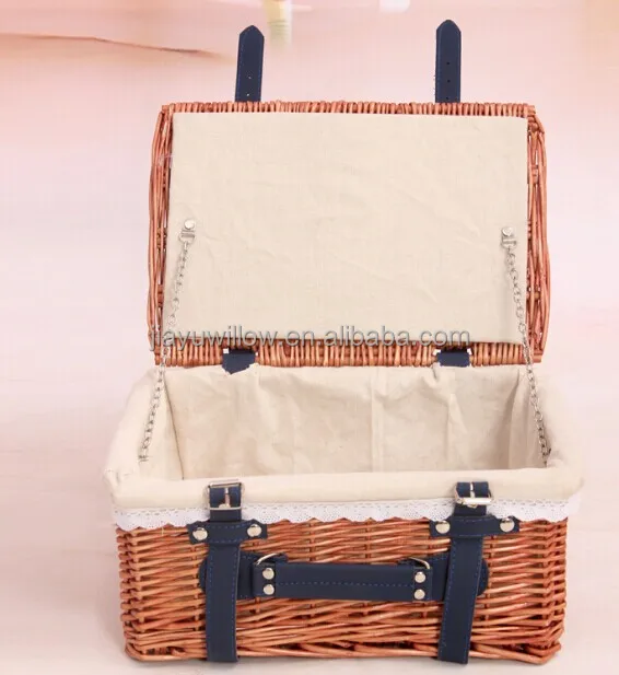 2 brown wicker storage hamper basket dirty clothes hamper basket