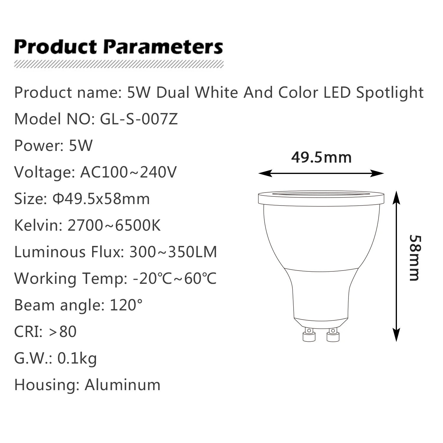 Guangdong Gledopto smart zigbee led suspended ceiling downlight rgb rgbcct rgbw led spotlight gu10 gu5.3 - ANKUX.COM