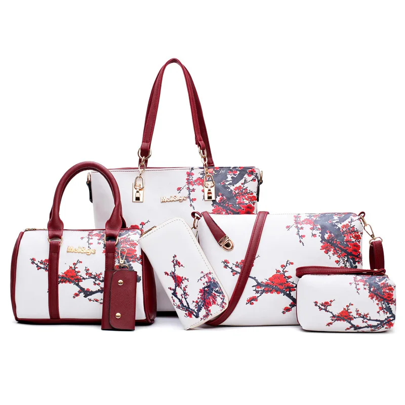 2021 New Arrival Purse And Handbags Pu Leather 5pcs Composite Bag Print Flower Ladies Handbag Sets 
2021 New Arrival Purse And Handbags Pu Leather 5pcs Composite Bag Print Flower Ladies Handbag Sets