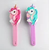 2018 Newest plastic unicorn hair comb with high quality hair brush wholesale