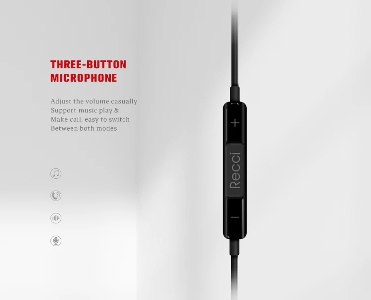 Recci J500 waterproof headset sport earphone for mobile phone - ANKUX.COM