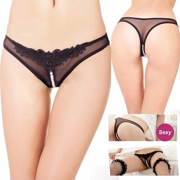 Erotic open crotch g string