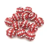 Fashion Colorful Disco Ball Beads For Bracelets Findings Stripe Crystal Red Rhinestone Pave Beadings