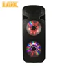 Laix DP-A5 Double 15 inch Professional Audio System Sound Active Outdoor Pa Speakers 12V30A Battery with Party Light and wheel