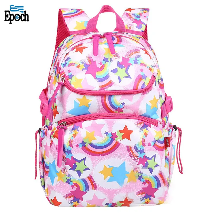 Wholesale durable waterproof ergonomic cartoon printing children backpack kid school bag for girls