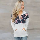 Huanhao Industry O-Neck Tee Shirt Women Long Sleeve Casual Pockets Blouses Ladies Plus Size Tops Female Christmas Clothes