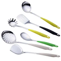 

Stainless steel 201 kitchenware nylon colorful handle kitchen utensils
