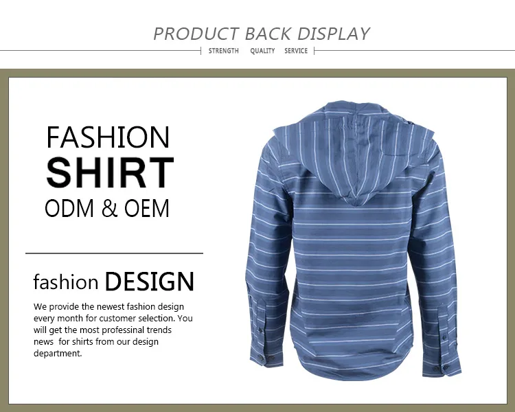 Made in China Designer autumn stripes men hooded shirt