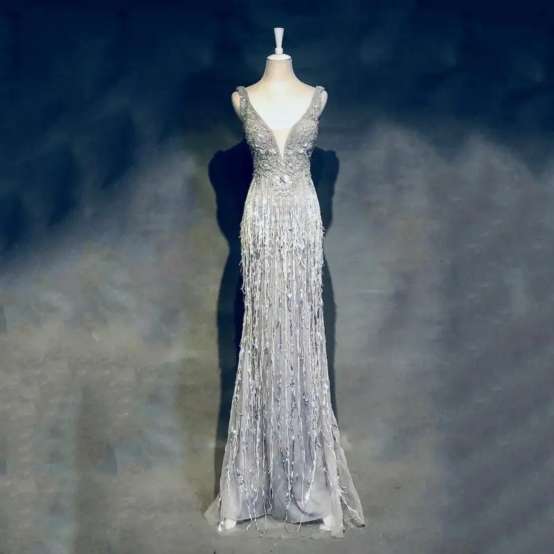 LSYZZ020 реальные дешевые v-образным вырезом сексуальные вечерние платья Формальные кружевные вечерние платья