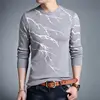 Pullover New Winter Warm Mens Knitted Sweaters Cashmere Wool Men Sweater Fashion Flashing Lightning