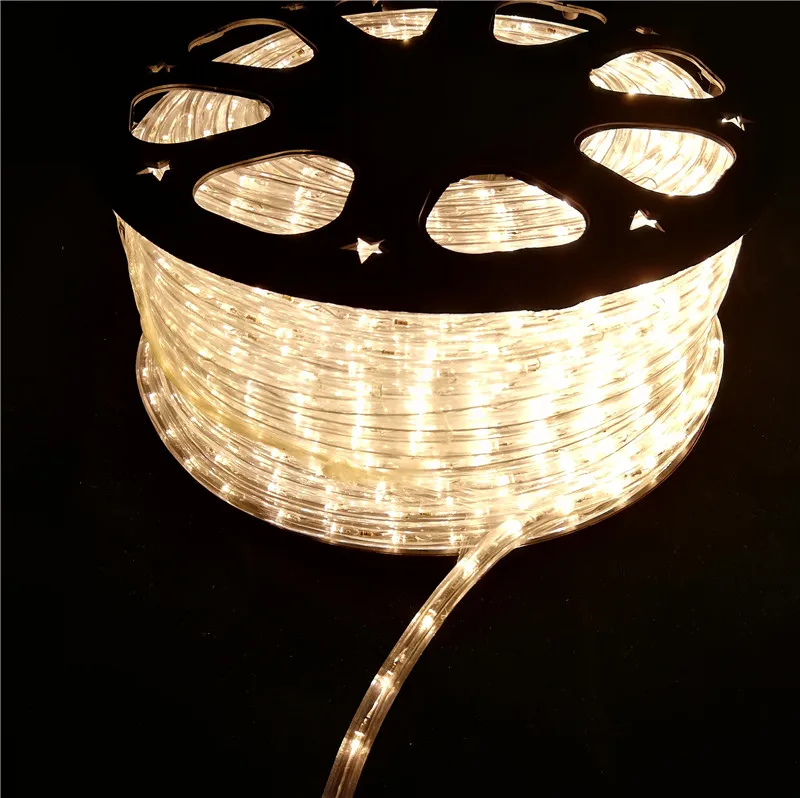 warm white 10mm 100m decoration thin led rope lights