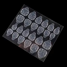24pcs/sheet nail tips clear double side adhesive nail tape sticker sticky tape for fake nail tips