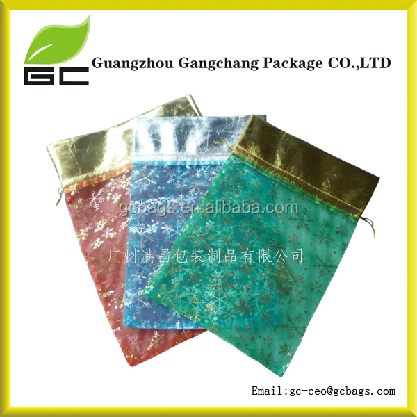 stylish gorgeous custom organza drawstring mesh bag for whoesale