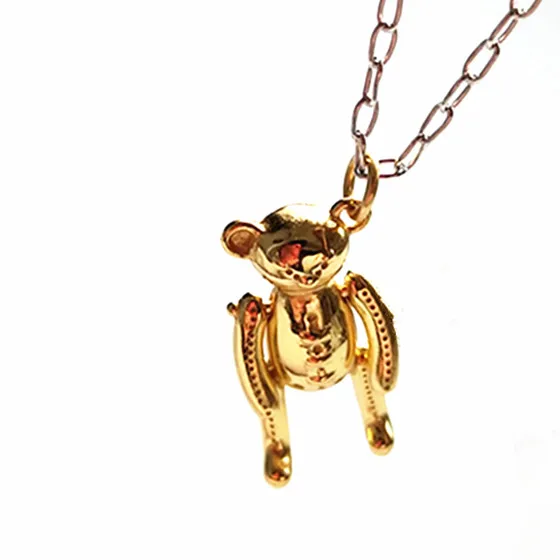 Cute Gold Plated Animal Designs 925 Sterling Silver Toy Bear Shape Pendant Necklace, Gold/ silver/ rose gold
Cute Gold Plated Animal Designs 925 Sterling Silver Toy Bear Shape Pendant Necklace, Gold/ silver/ rose gold