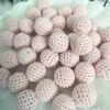 China Wholesale Hand Made Crochet Wood Teething Beads Baby Safe Bead