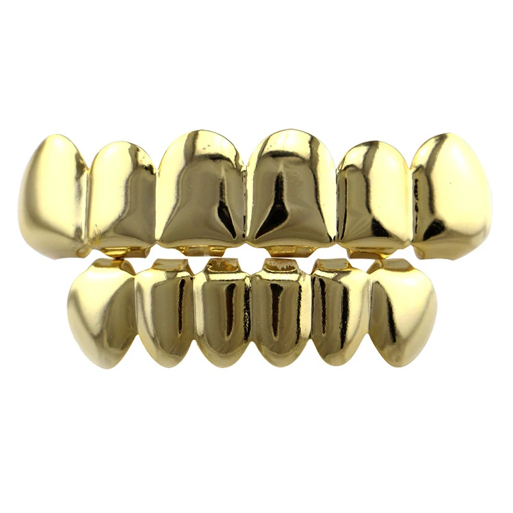 

Body Jewelry Top & Bottom Grills Dental Hiphop Tooth Halloween Vampire Teeth Caps Cosply Gold Teeth Grillz, Gold;rose gold;silver;gun color