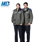 Unisex Winter Twill Work Coveralls Reflective Tape Workwear Uniform
