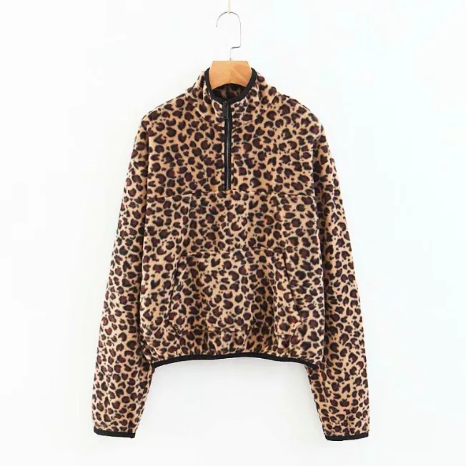 Ins Zip Collar Jumper Fashion 2018 Female Pullover Oversized Sweatshirt Plus Size Women Loose Leopard Printed Hoodies, Gray;black;white;blue
Ins Zip Collar Jumper Fashion 2018 Female Pullover Oversized Sweatshirt Plus Size Women Loose Leopard Printed Hoodies, Gray;black;white;blue