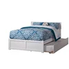 White Pullout Trundle Single Bed