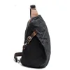 Waterproof mens chest pack crossbody leather waxed canvas chest bag
