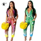 Wholesale fashion clothing for women casual new printed beach jumpsuit