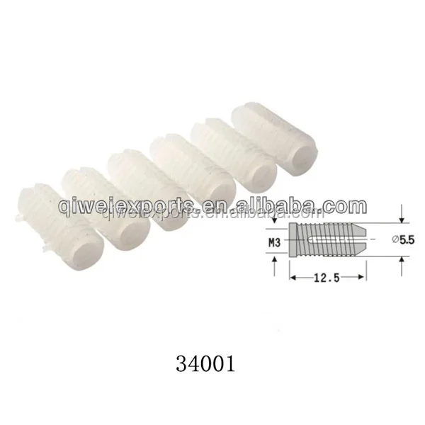 PVC roll plugs 05mm plastic screw rubber plugs 34001