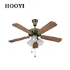 Industrial Fan Chandelier Retro Restaurant with Ceiling Fan LED Remote Control Continental Fan Light
