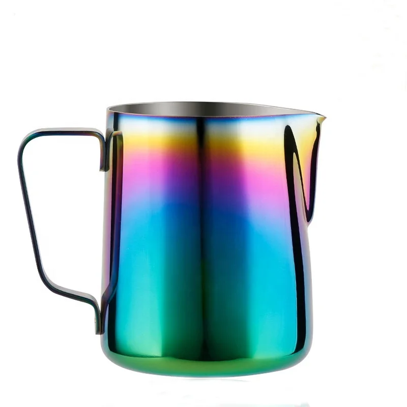 350ml Craft Art Making Coffee Pitcher Pull Cup Stainless Steel Colorful Frothing Jug Milk Mouth Mold Garland
350ml Craft Art Making Coffee Pitcher Pull Cup Stainless Steel Colorful Frothing Jug Milk Mouth Mold Garland
