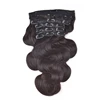 Remy Cheap Unprocessed 100% indian virgin human double drawn seamless clip in hair extensions