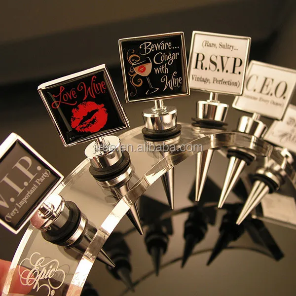 Clear Acrylic Twotier Wine Bottle Stopper Display Rack For Restaurant