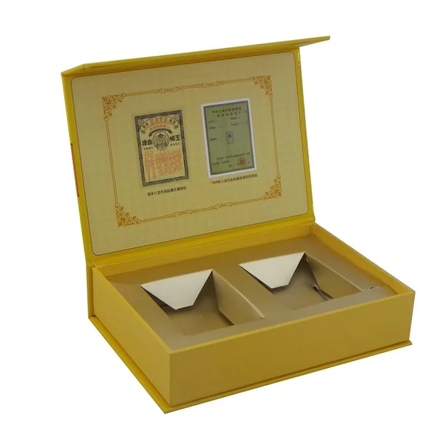 book shape rigid cardboard inlay drug medicine packaging box