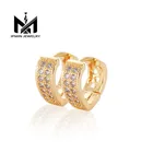 Designer style jewelry 18 k gold plated brass earrings