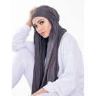 2019 Fashion suede solid color hijab bandag long scarf women hijab bandana