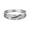 Twist Bands Eternity Rings Wedding Jewelry Women in 925 Sterling Silver jewelry on sale