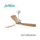 1stshine Luxury 52&48 inch AC 220v electric solid wood blades 3 speed remote control ceiling fan 18W LED
