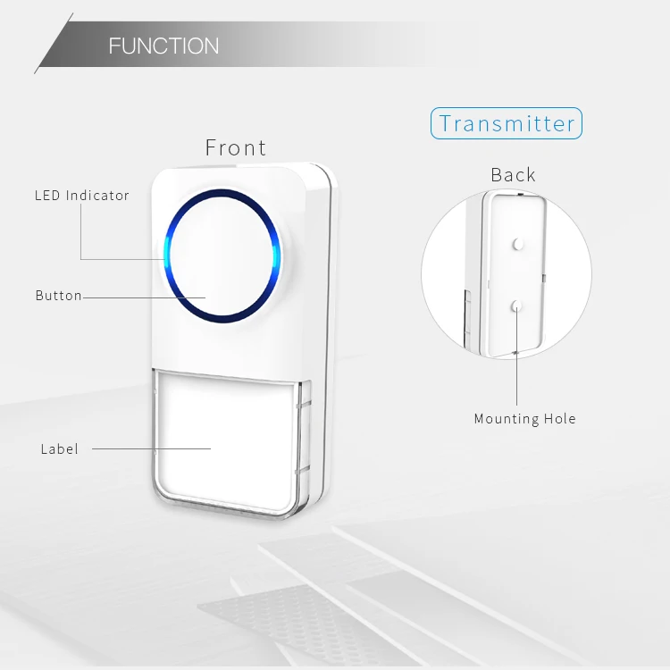 Promotional Gift Items Doorbell Wireless Waterproof for Deaf Kids Room - ANKUX.COM