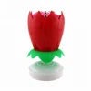 Factory Direct Sell Musical Lotus Rotating Happy Birthday Candle